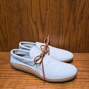 Manitobah Modern Moccasins Slippers Shoes Size 9 Womens White w/ orange accents